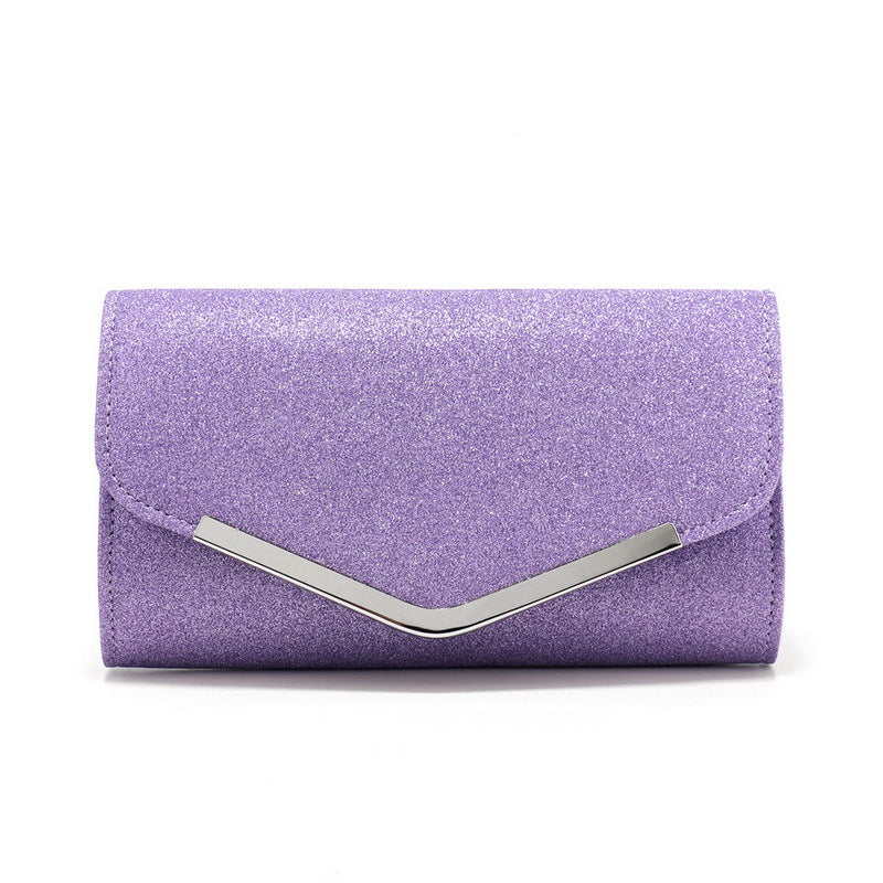 Frosted Sequins Light Luxury Dinner Bag High-grade Metal Decoration