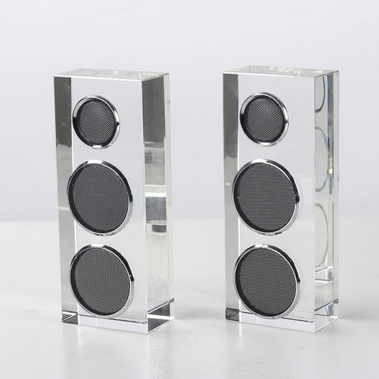 Modern Music Theme Crystal Audio Decoration Desktop Light Luxury Ornament
