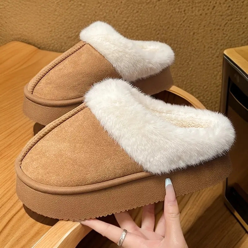 Indoor Warm Anti-slip Thick Sole Deodorant Couple Cotton Slippers