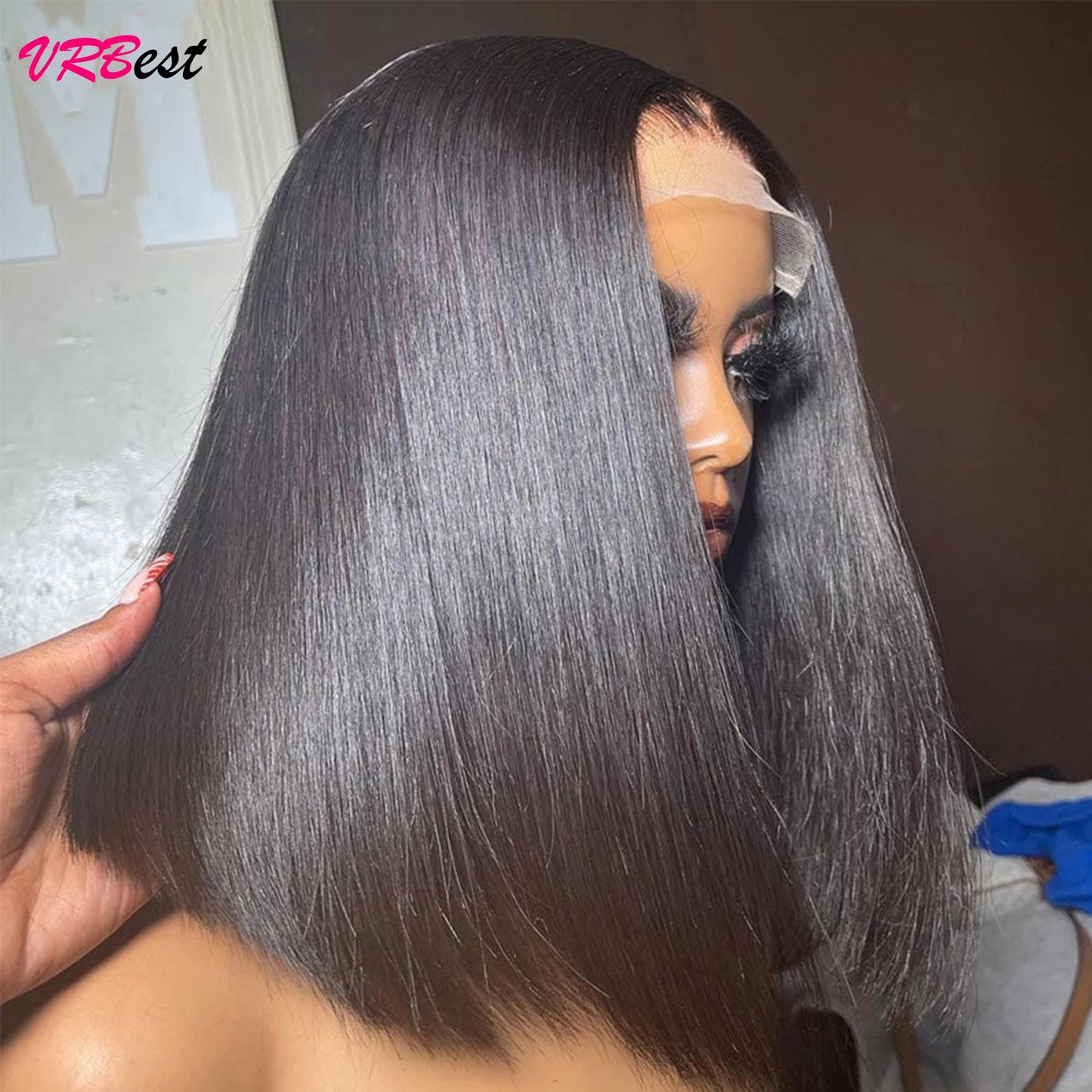 Straight Bob Wig Lace Front Human Hair Wigs for Women Transparent Full Lace Frontal Wig Human Hair
