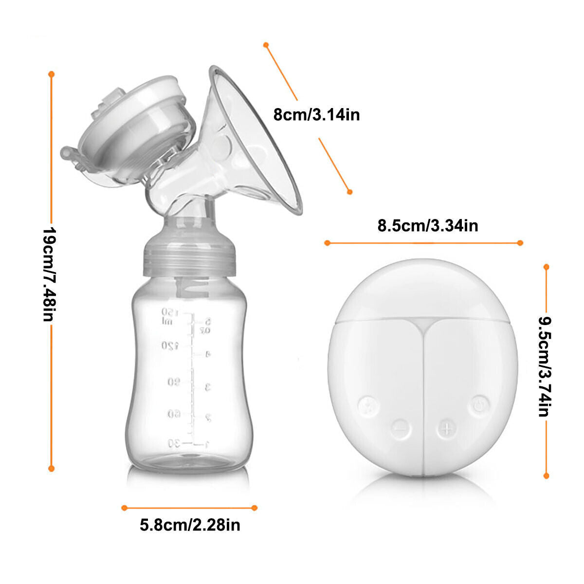 Automatic Double Electric Breast Pump And  Lid & Nipple Kit & Efficient Breastfeeding Pump