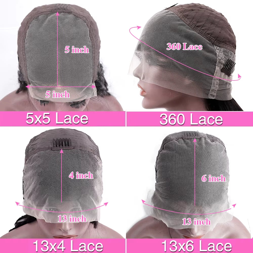 200 Density 13X4 13X6 HD Lace Frontal Human Hair Wigs Straight 360 Lace Frontal Wig Preplucked 5X5 Closure Lace Wig Remy Hair