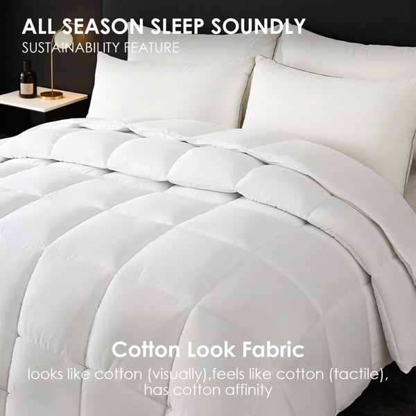 Extra Large White Checkered Plump Duvet - Luxury Hotel-grade Bedding For Bedrooms And Guesthouses. Features Ultra-soft Thickened Warmth With All-season Versatility. Crafted From Premium Breathable Mic