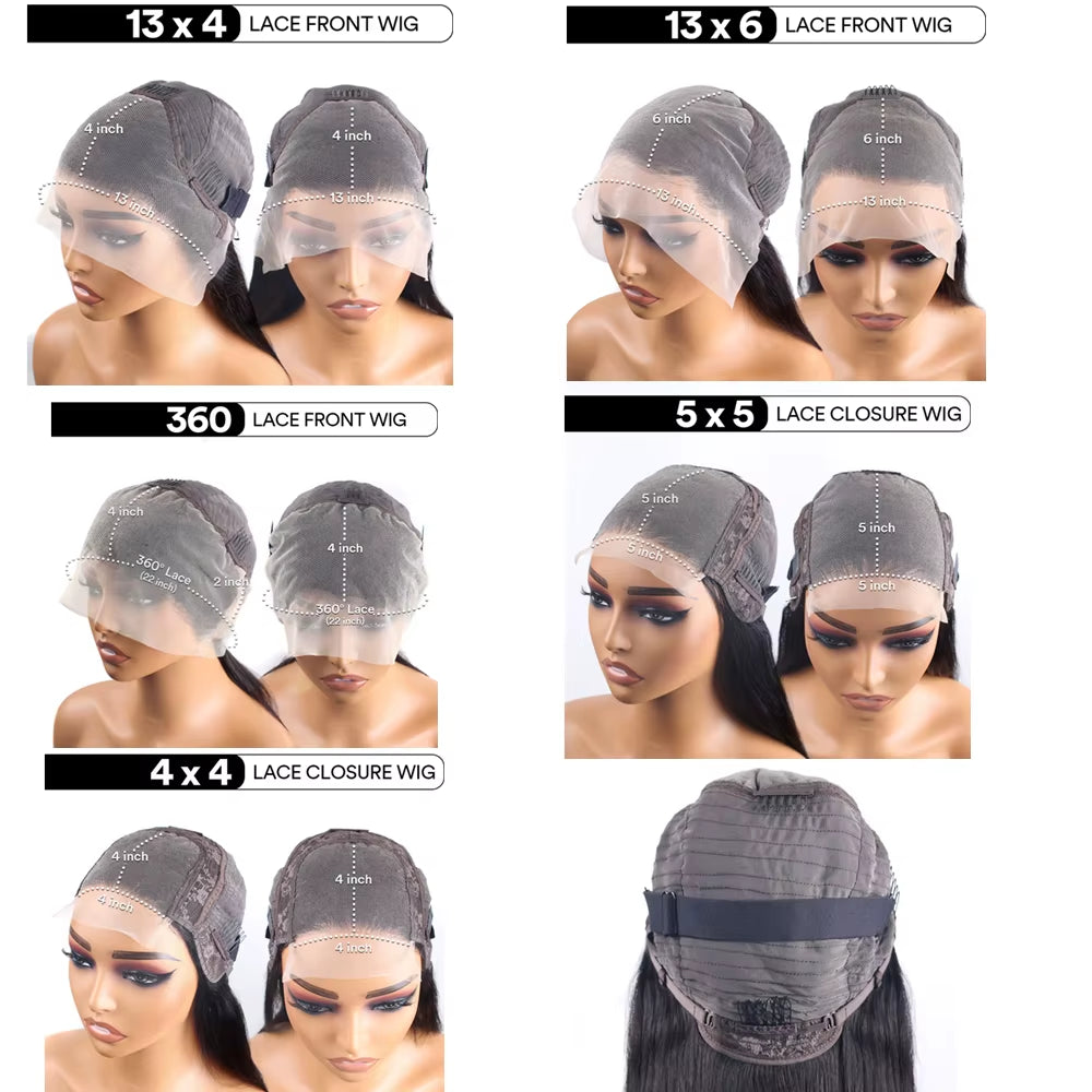 360 Full Lace Deep Wave Frontal Wig 30 40 Inch 13X6 HD Transparent Lace Frontal 5X5 Remycurly Human Hair Wigs for Women